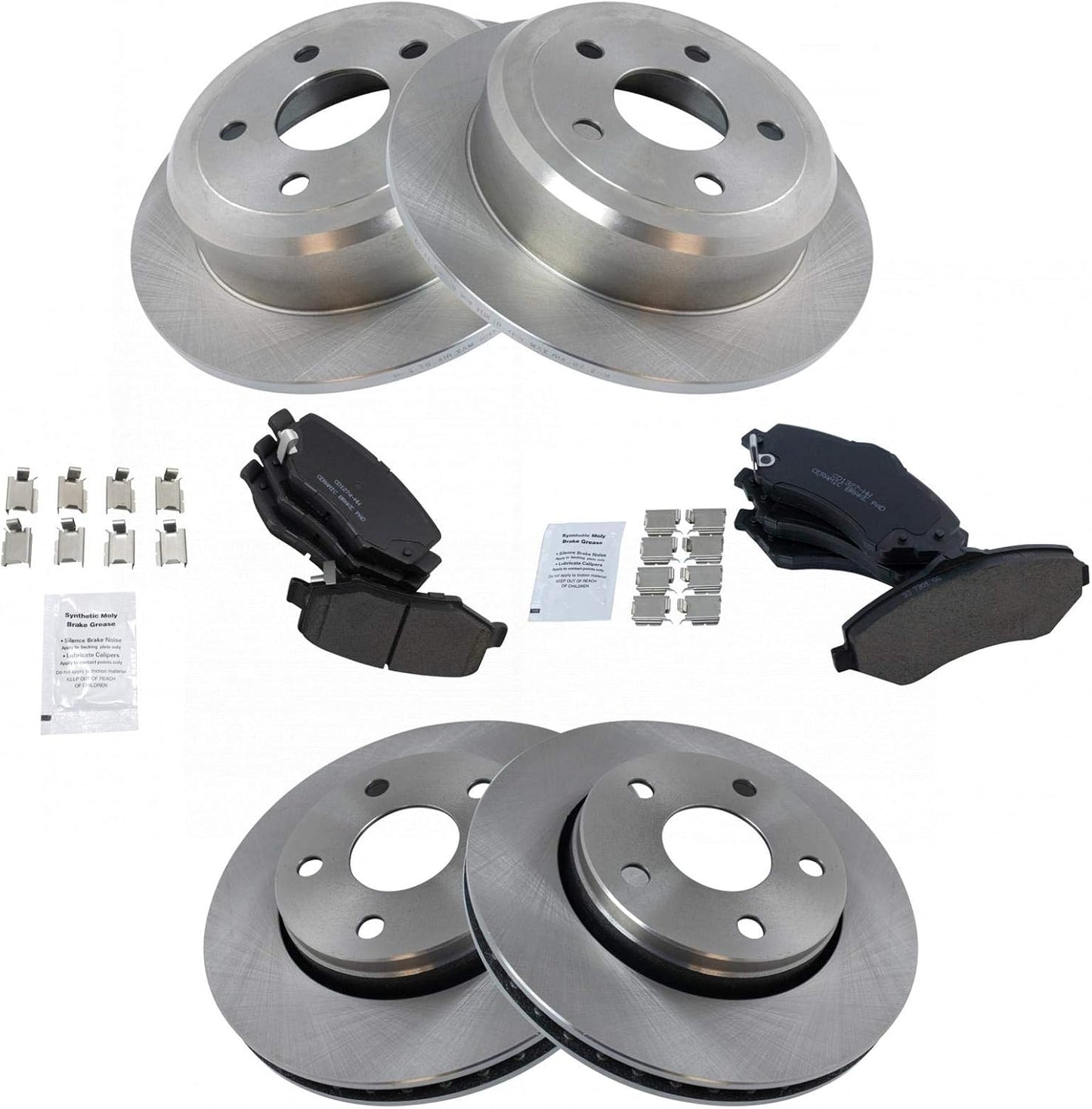 TRQ Brake Pad & Rotor Kit for 2007-2017 Jeep Wrangler Models
