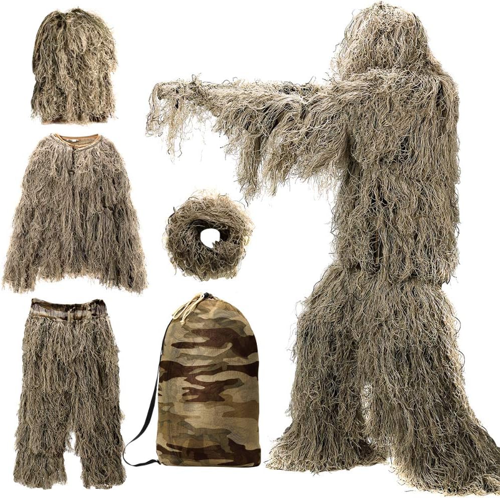 5 in 1 Ghillie Suit for Hunting - 3D Camouflage Apparel