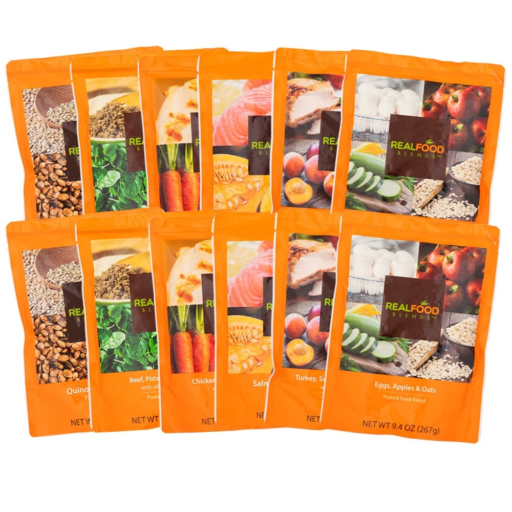 High-Calorie Tube Feeding Variety Pack - Protein & Real Ingredients - 9.4 oz (Pack of 12)
