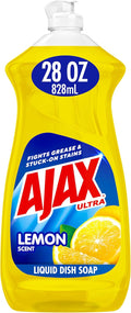 Ajax Dishwashing Liquid Dish Soap Yellow Lemon - Powerful Grease Cut