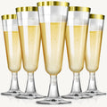 SUREHOME Plastic Champagne Flutes 100 Pack for Celebrations