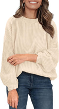 Fall Sweaters for Women 2025 Ribbed Knit Pullover - Cozy Casual Fit
