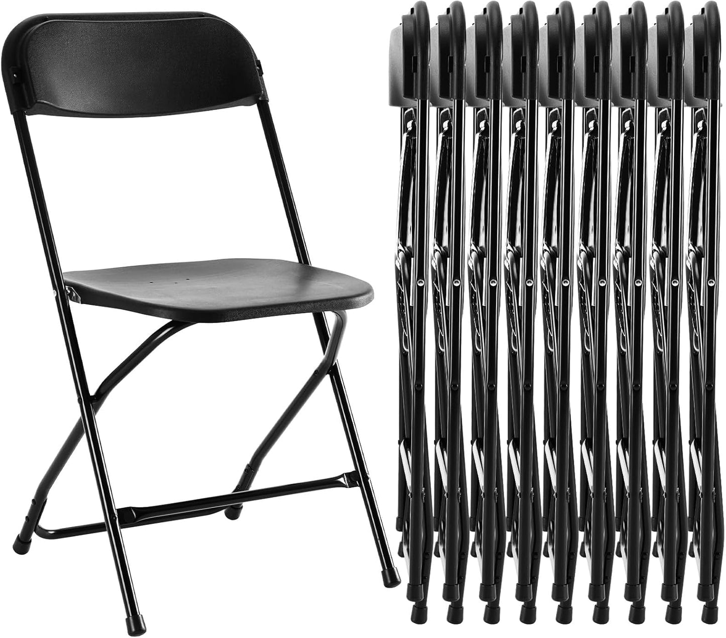 Folding Chairs 10-Pack: Sturdy, Portable, Comfy