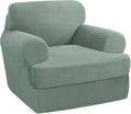 PrinceDeco 2 Pieces Armchair Slipcover Stretch Couch Covers - Sage