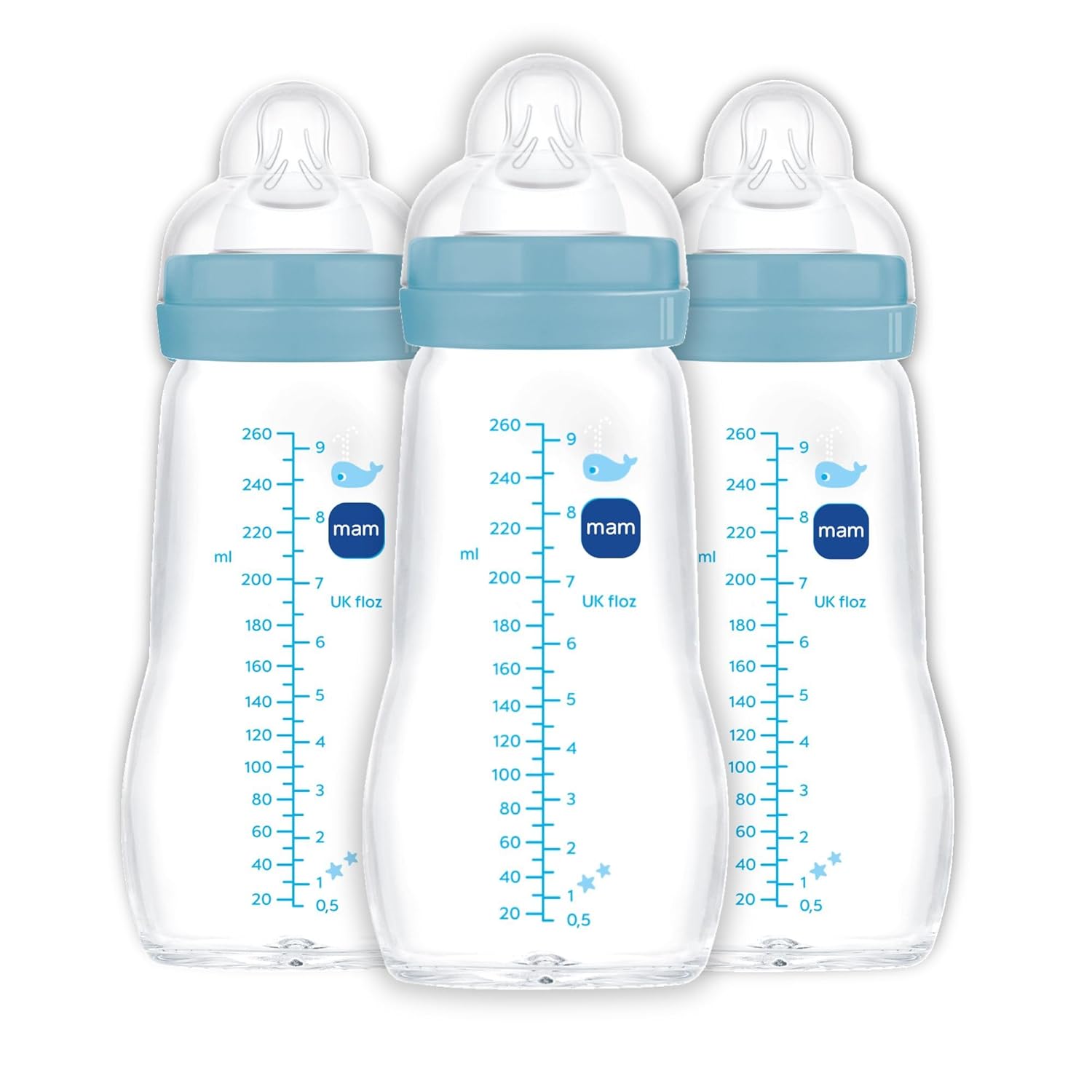 MAM Premium Glass Baby Bottles for Easy Breast and Bottle Feeding