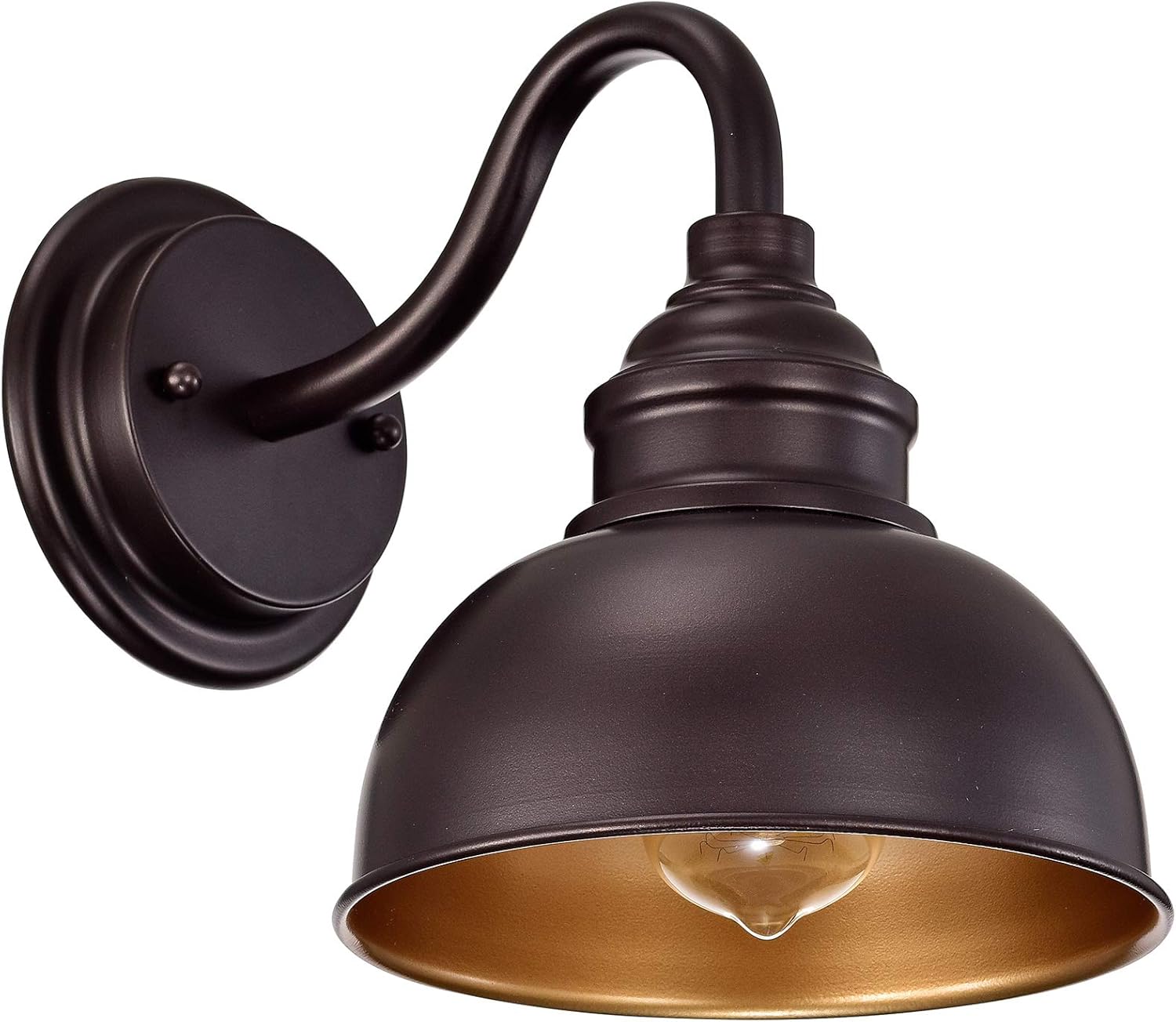 9in Industrial Gooseneck Light Fixture for Modern Farmhouse Style