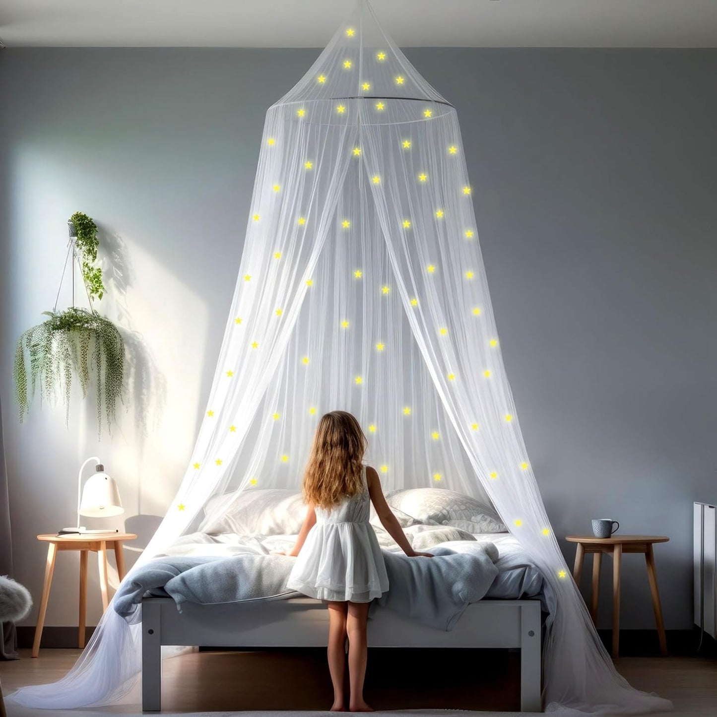 Princess Canopy with Glow Stars - Dreamy Bedroom Decor