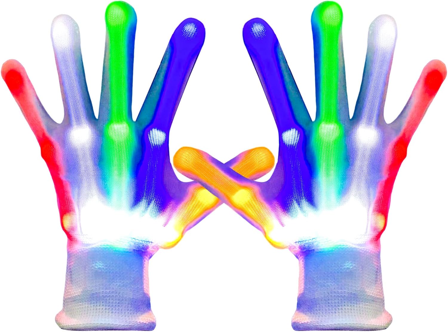 Glowing LED Knuckle Gloves - Fun for All Ages! 