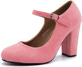 Women's Mary Jane Heels Closed Toe Chunky Heel Pumps - 9cm Lift