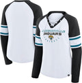 Fanatics Women's Raglan Lace-Up V-Neck Long Sleeve T-Shirt
