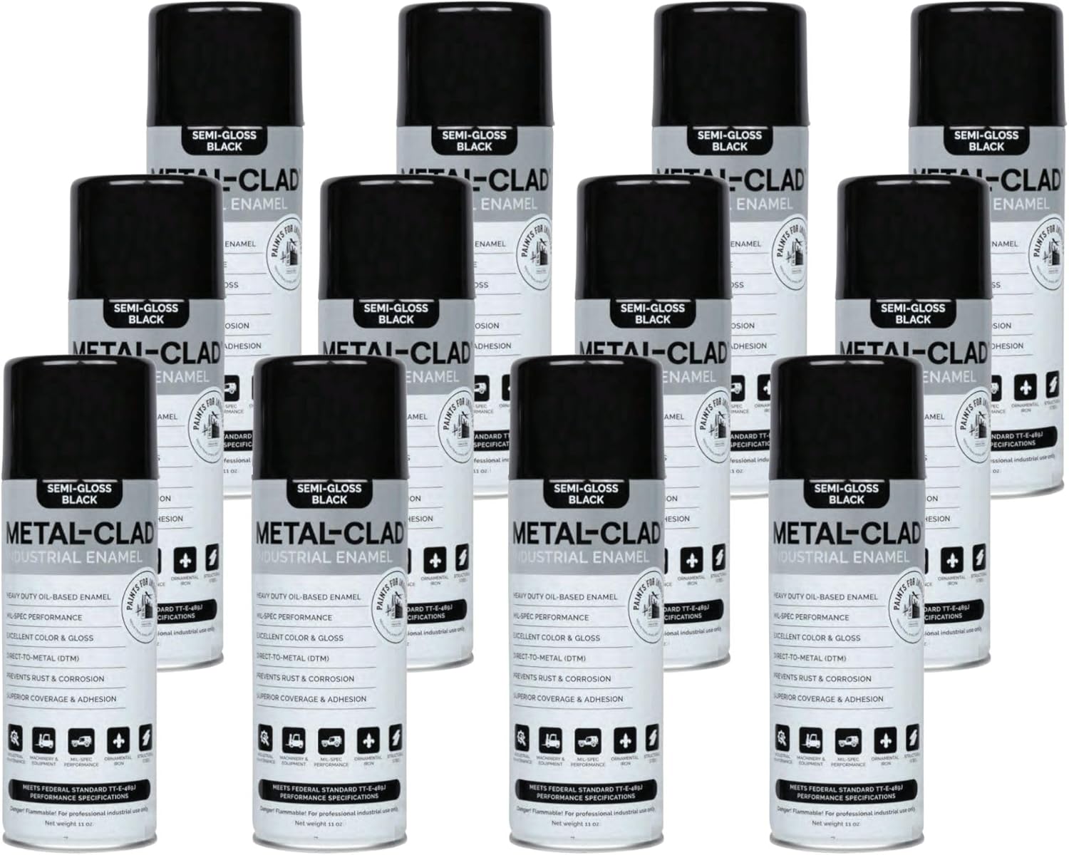 Industrial Enamel Aerosol Spray Paint for Metal and Machinery