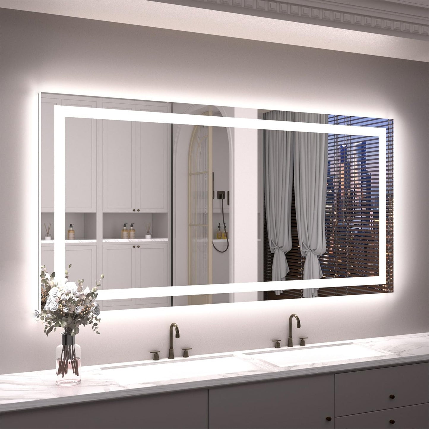 72X36 LED Bathroom Mirror with Lights for Perfect Grooming