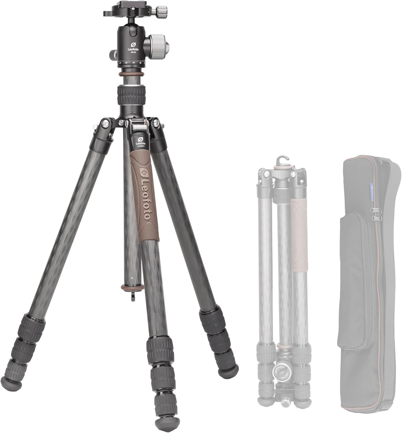 Compact Carbon Fiber Travel Camera Tripod with Ball Head Design