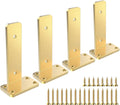 Floating Shelf Brackets Upgraded 12 in Gold Heavy Duty - Hidden