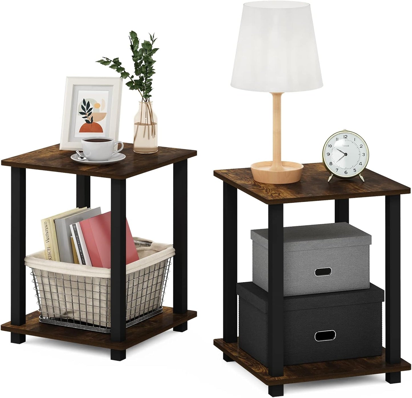 Furinno SIMPLISTIC Side Table Set of 2 for Modern Living
