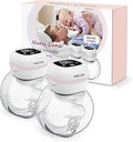 Breast Pump Hands Free Pack of 2 Pink - Wearable Double Electric