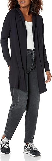 Daily Ritual Women's Supersoft Terry Hooded Open Oversized Sweatshirt