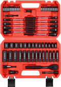63-Piece Metric 1/4 in Drive Socket & Nut Driver Set - Durable Impact