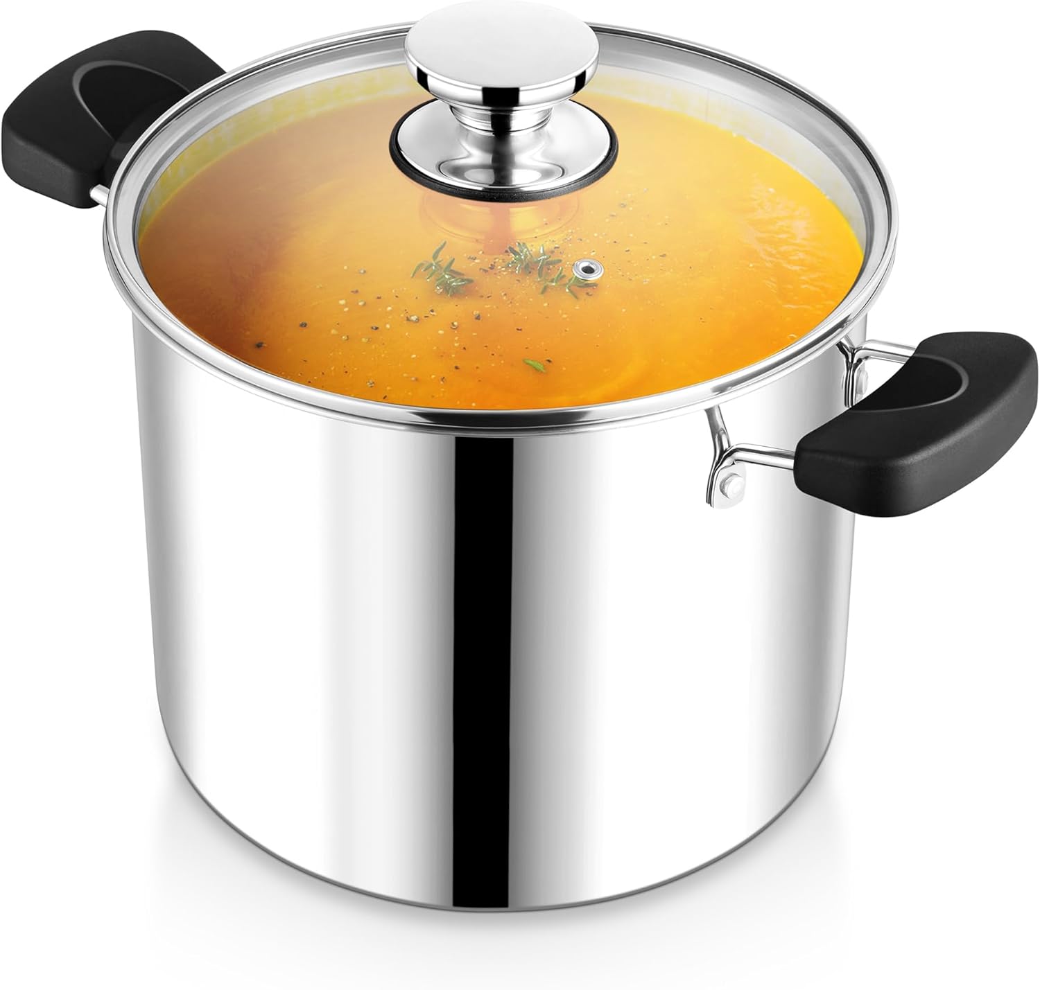 12 Quart 3-Ply Cooking Stock Pot for Pasta and Soup