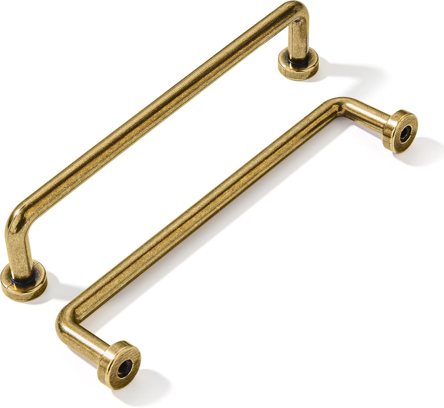 10 Pack Burnished Antique Brass Cabinet Pulls for Vintage Style