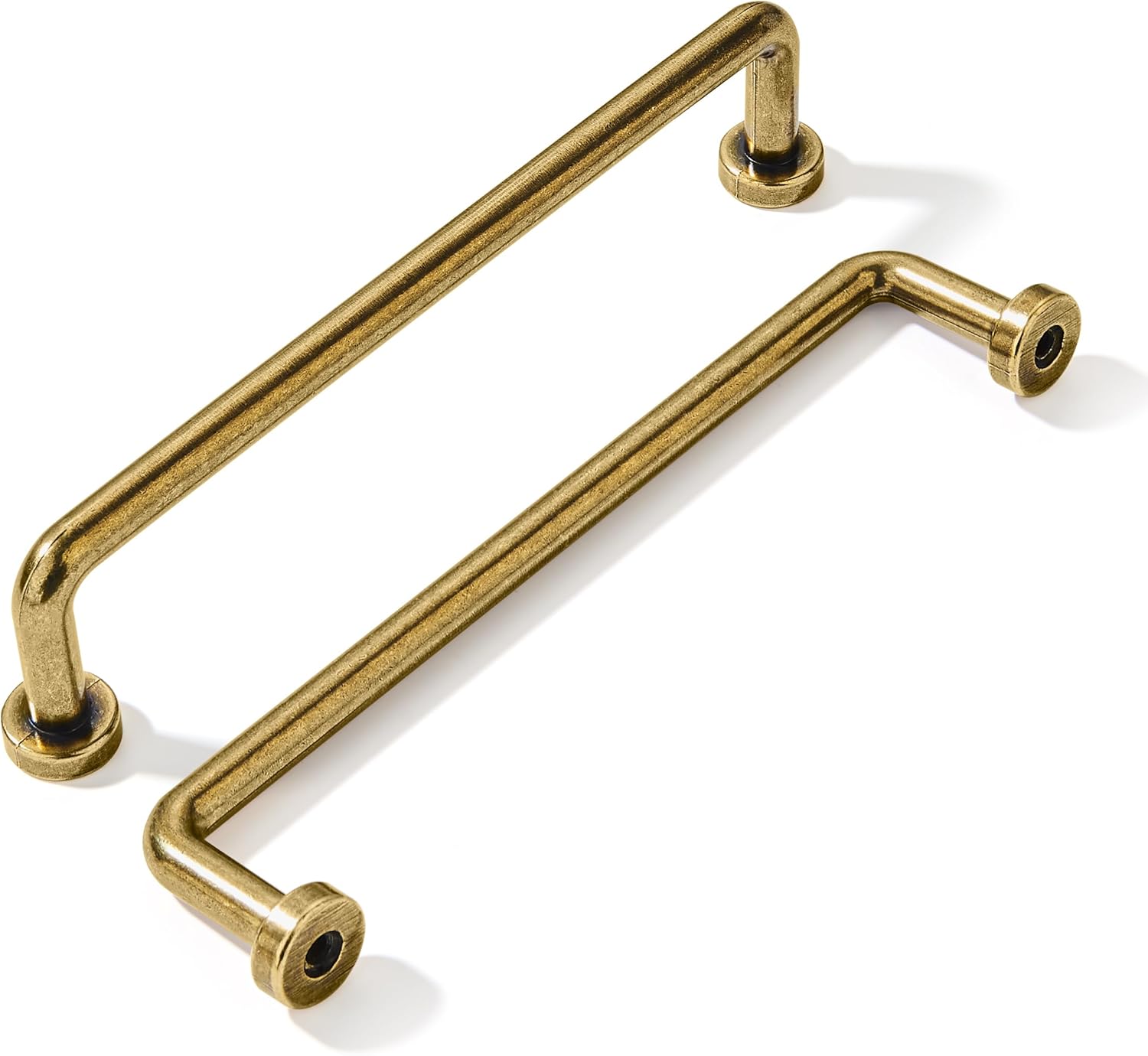 10 Pack Burnished Antique Brass Cabinet Pulls for Vintage Style