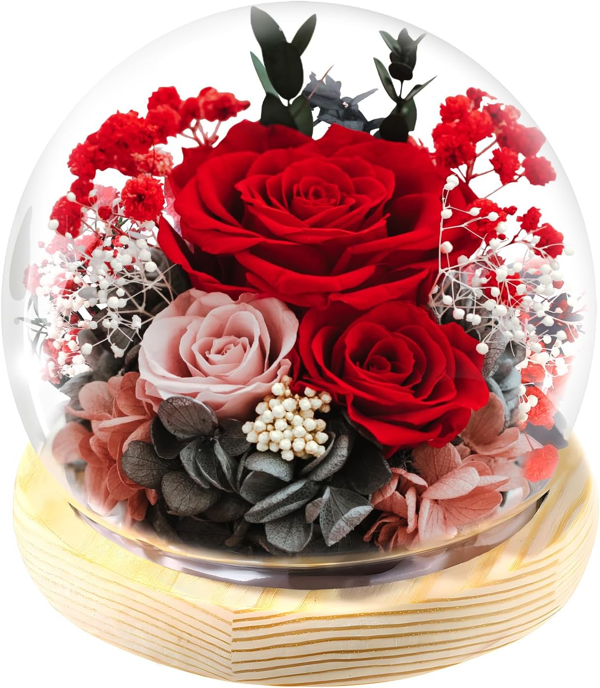Eternal Roses in Glass Dome for Women - Perfect Gift Idea