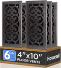 4x10 in Floor Register 6 Pack - Heavy Duty Walkable Vent Covers