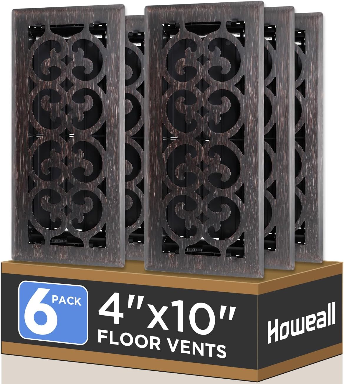 4x10 Heavy Duty Walkable Floor Register - Decorative Vent Covers
