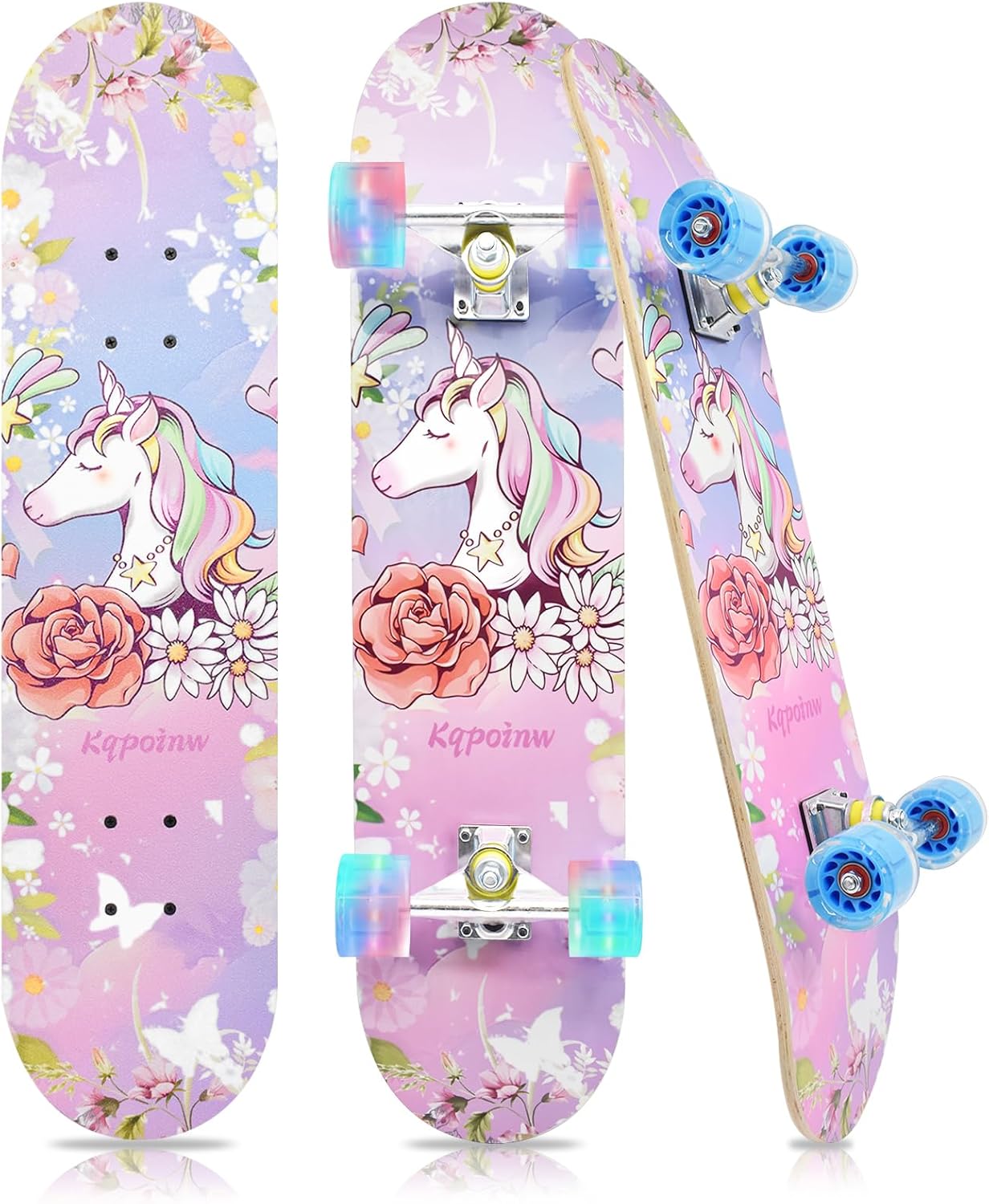 Standard Skateboards with Colorful Flashing Wheels for Kids
