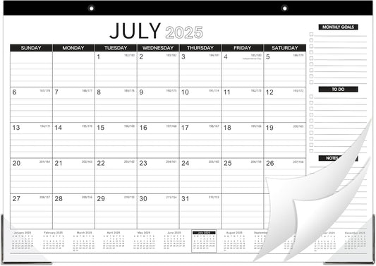 2025-2026 Desk Calendar: 18 Month Pad, 2-in-1 Desktop & Wall, Thick Paper