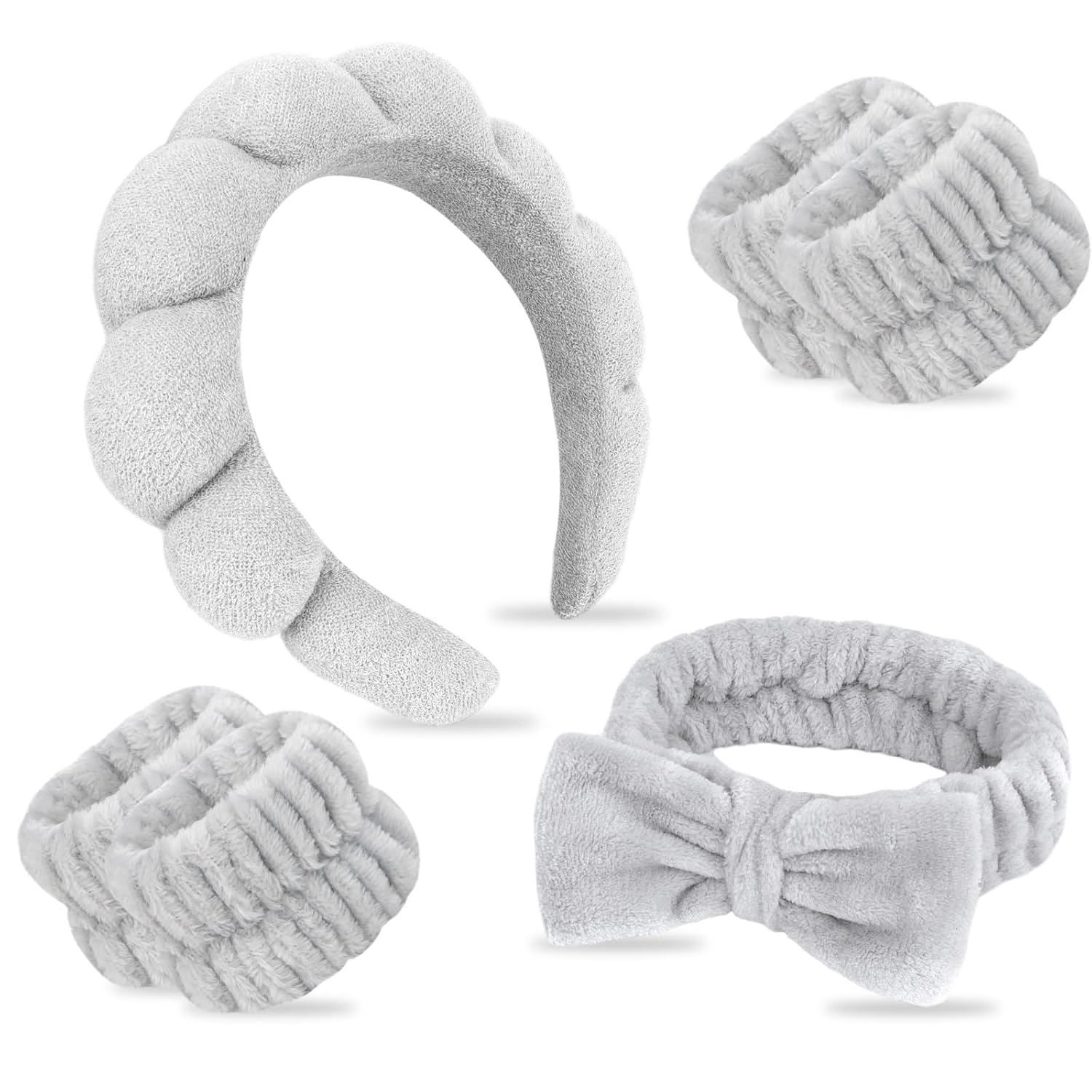 6Pcs Spa Headband Set - Soft, Absorbent, & Stylish