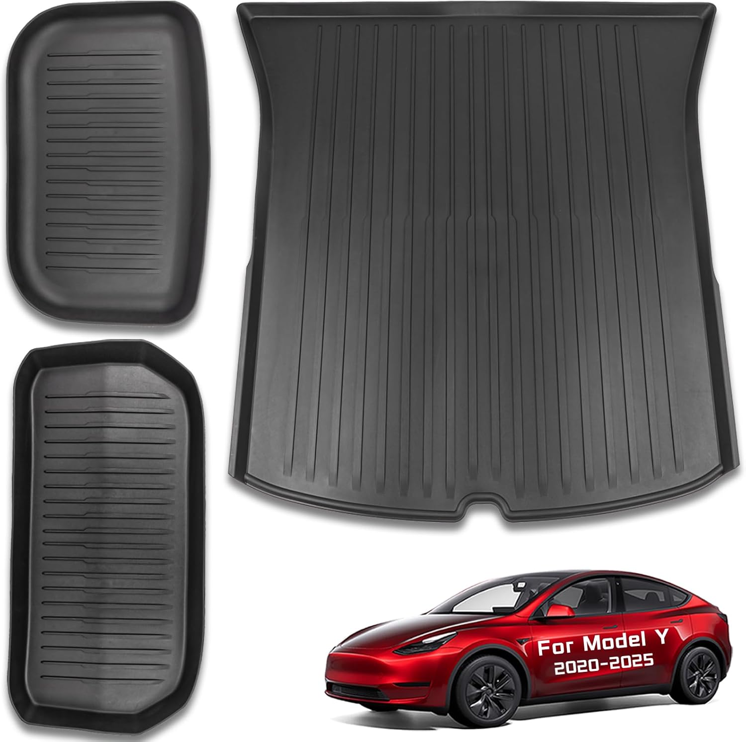 All Weather Cargo Liners for Tesla Model Y Trunk Mats 2021-2025
