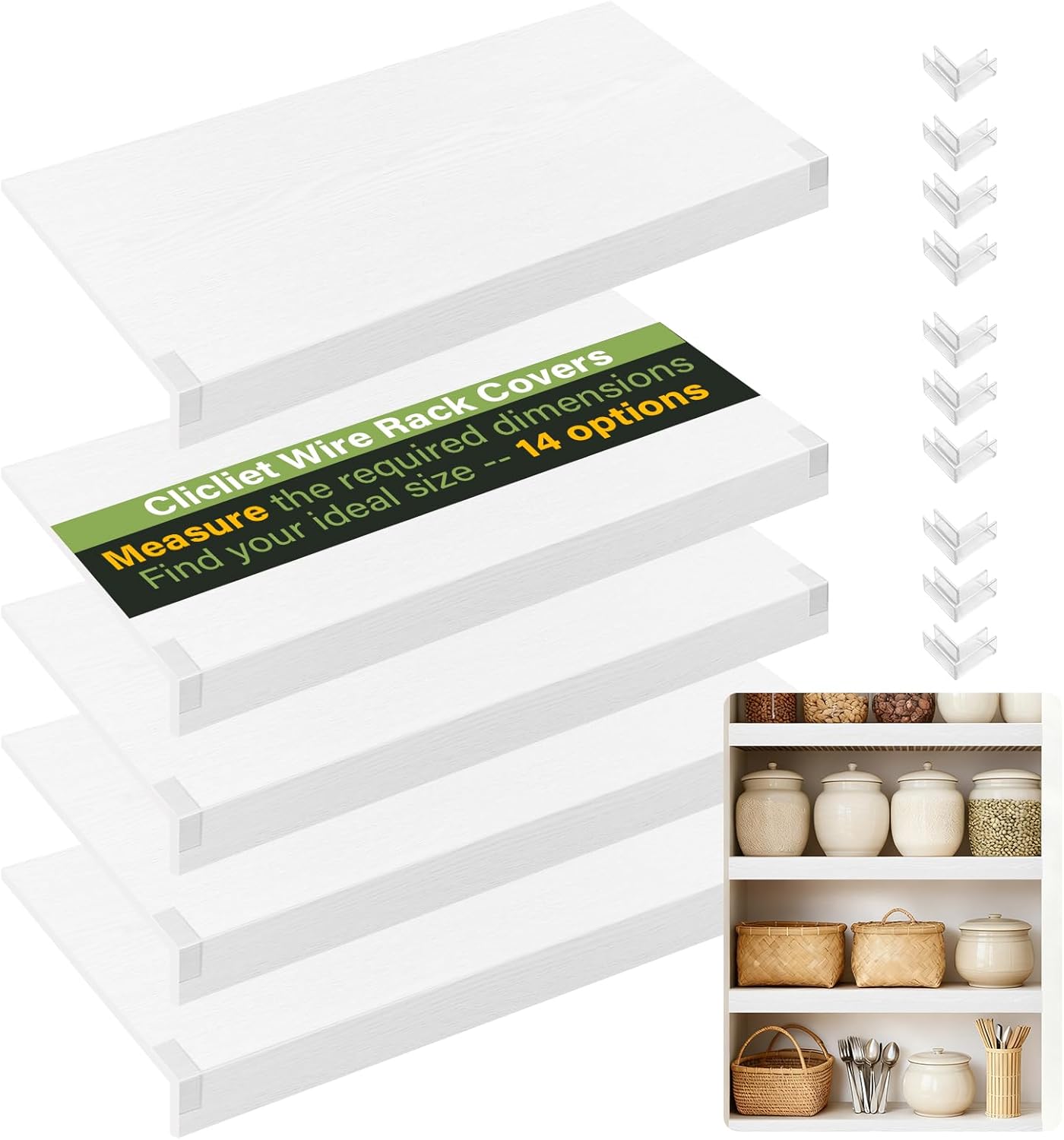 Wire Rack Covers for Shelves - Durable 24x12 Inch Liners
