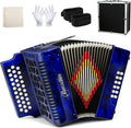 Accordion 31 Keys 12 Bass Diatonic - Premium Portable Button Accordion