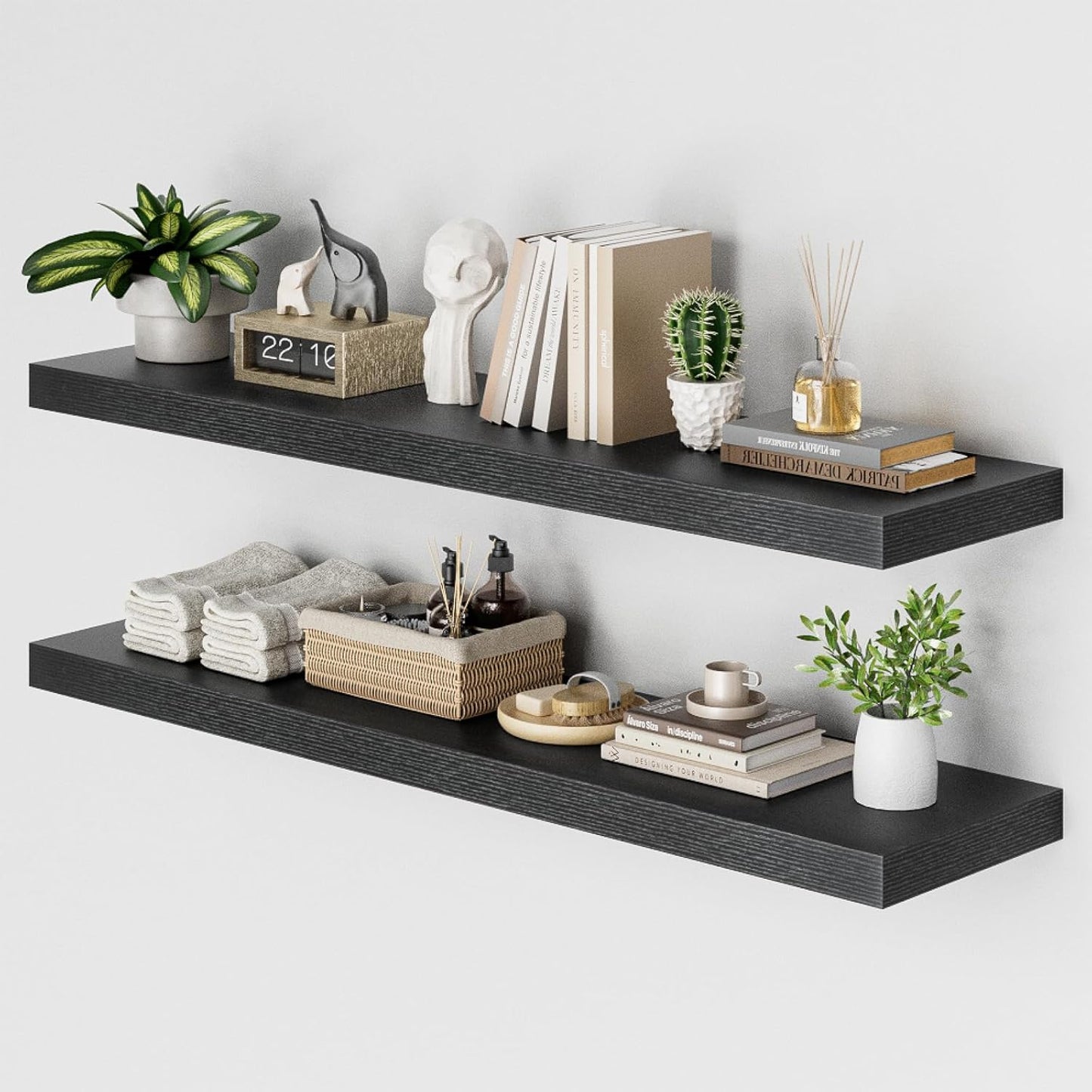 Heimlove 48W x 12D Long Floating Shelf Set of 2 for Home