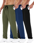 3 Pack Mens Sweatpants with Pockets - Comfortable Lightweight