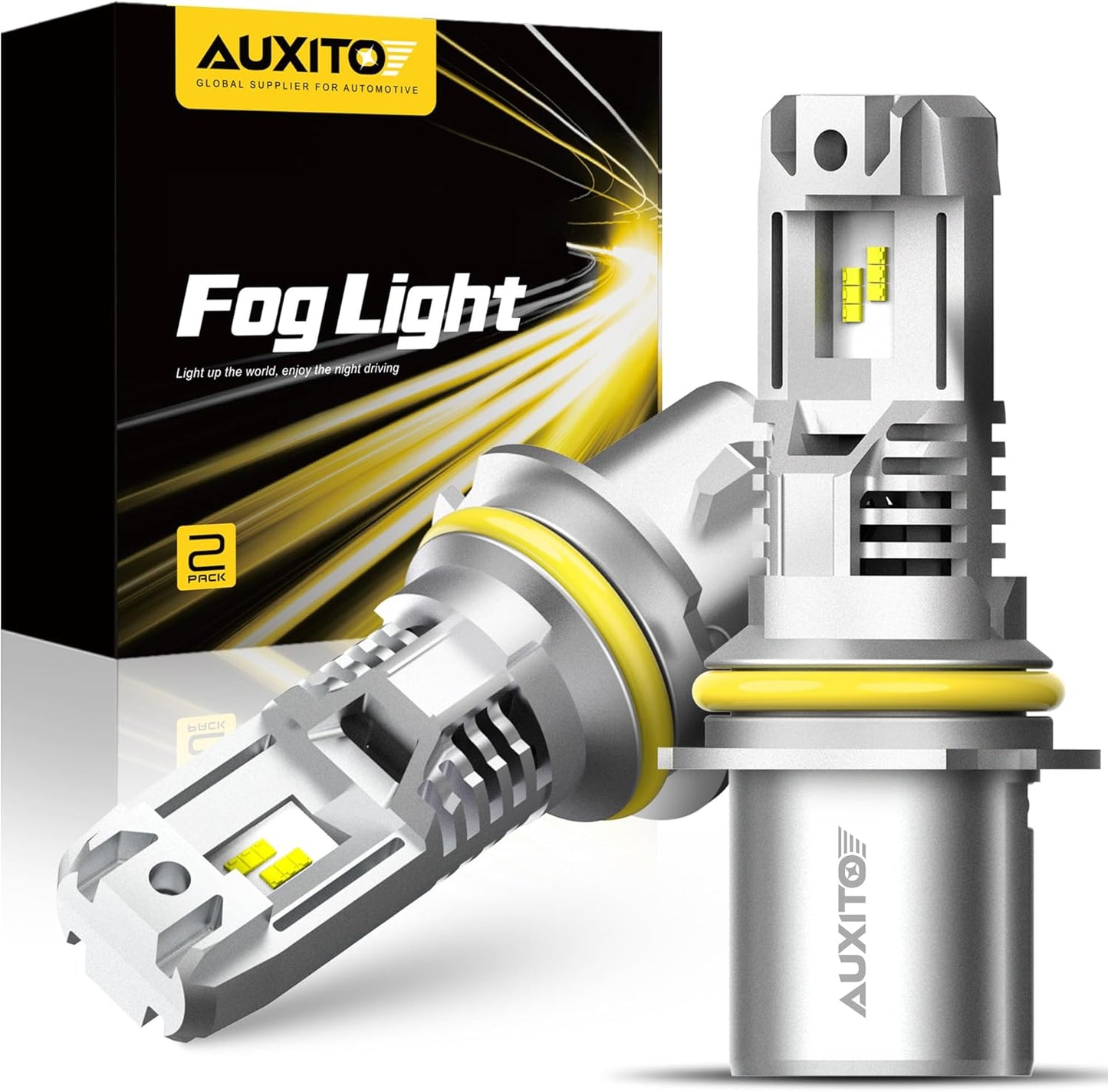AUXITO 9007 Bulbs: 6500K Cool White, 20000LM, Plug and Play