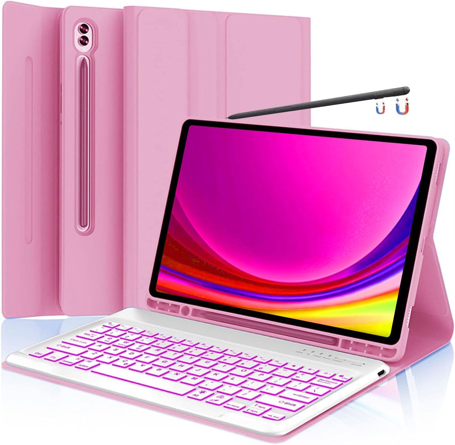 Keyboard Case for Samsung Galaxy Tab S10+ Plus with Backlit Keys