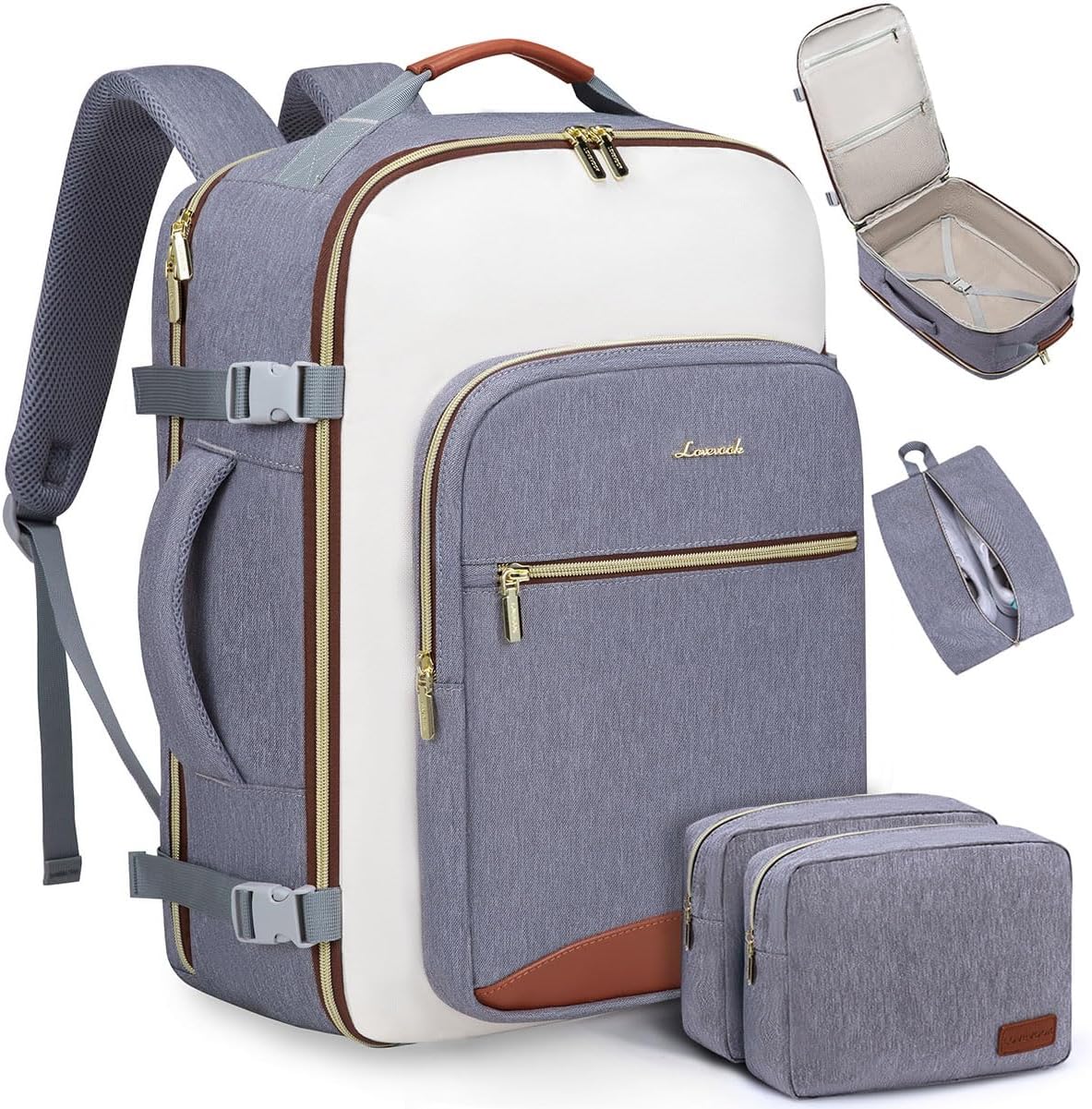 LOVEVOOK 40L Travel Backpack for Women & Men - Airline Approved
