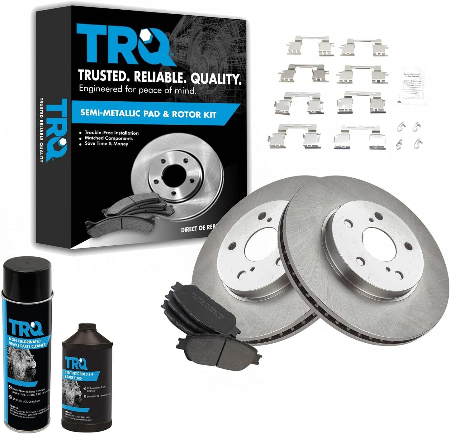 TRQ Front Brake Pad & Rotor Kit for Lexus ES300 & Toyota Avalon