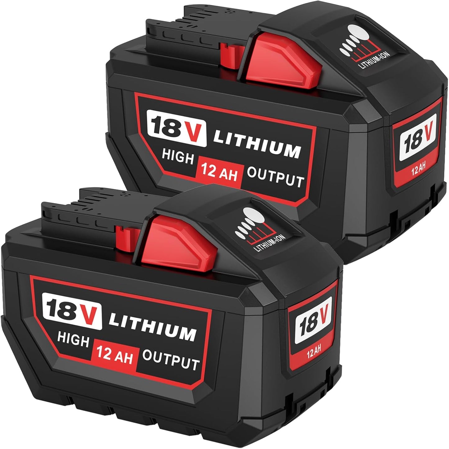 2-Pack 12000mAh High Capacity Replacement Battery Boetpcr