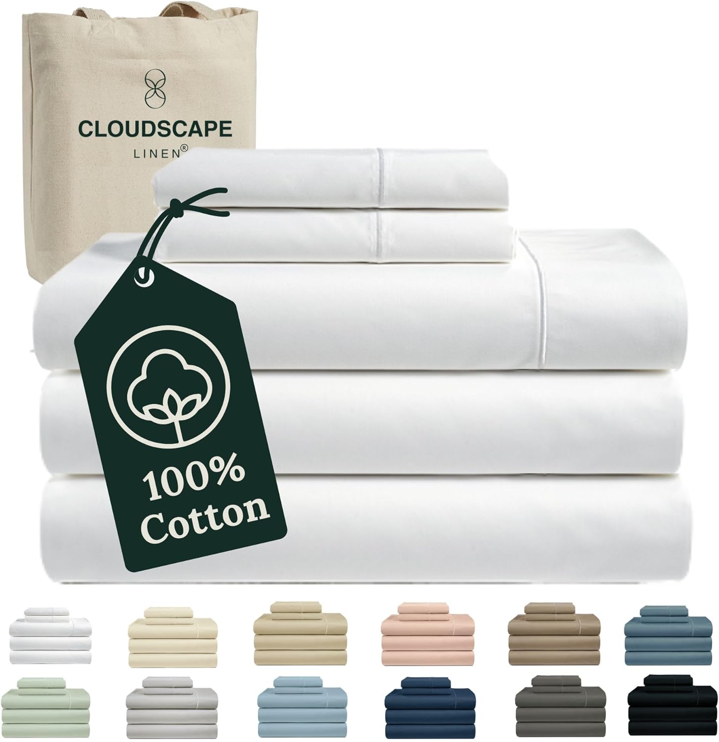 100% Egyptian Cotton Split King Sheet Set for Adjustable Bed
