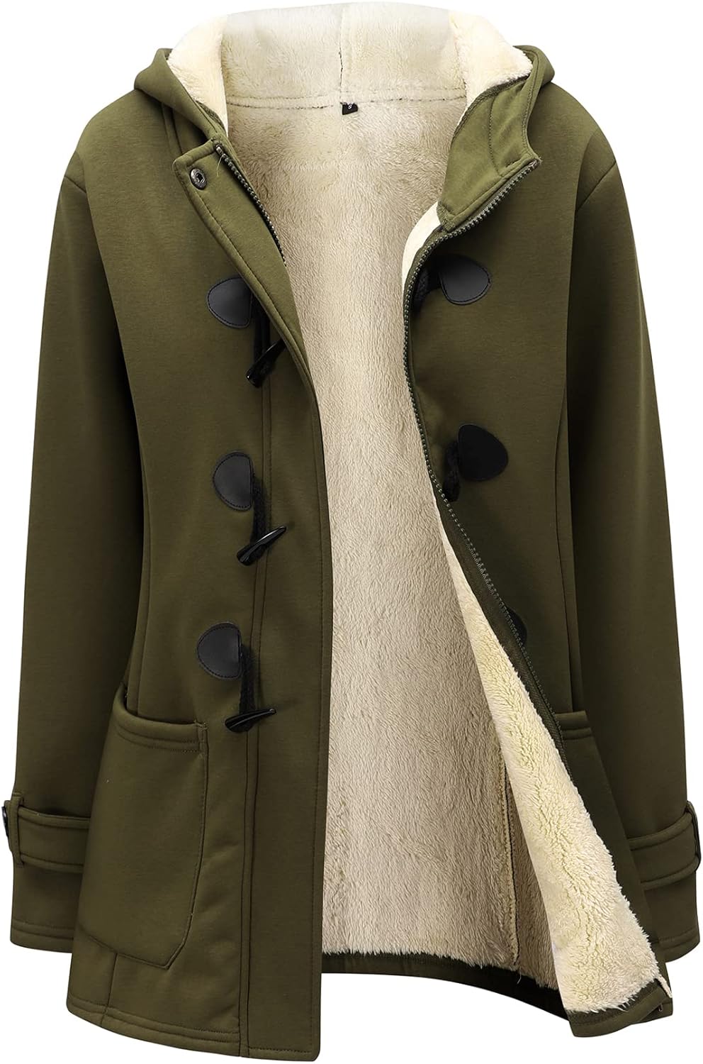 Gihuo Winter Jackets for Women Sherpa Lined Duffle Coat