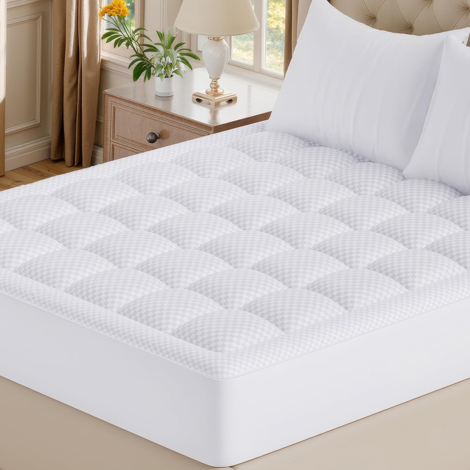 OLANLY Queen Quilted Mattress Pad for Ultimate Comfort