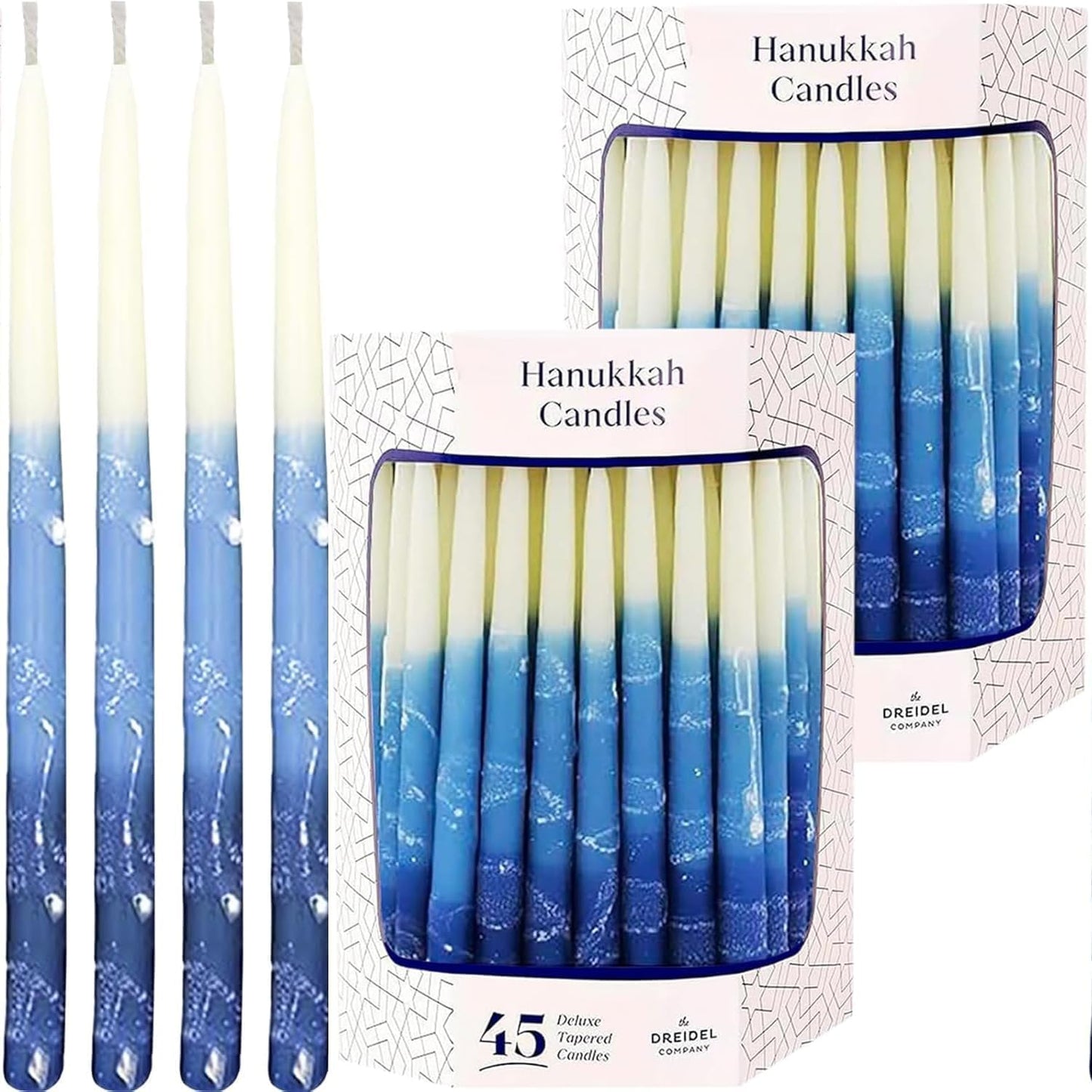 Dripless Premium Tapered Hanukkah Candles for Festive Lighting