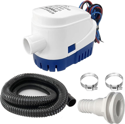 1-1/8 Inch Bilge Pump Plumbing Kit for Boats and More