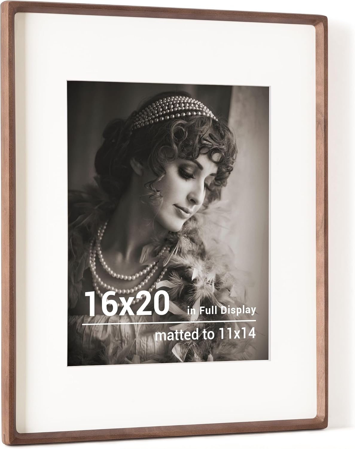 16x20 Picture Frame in USA-Sourced Walnut Wood for Photos