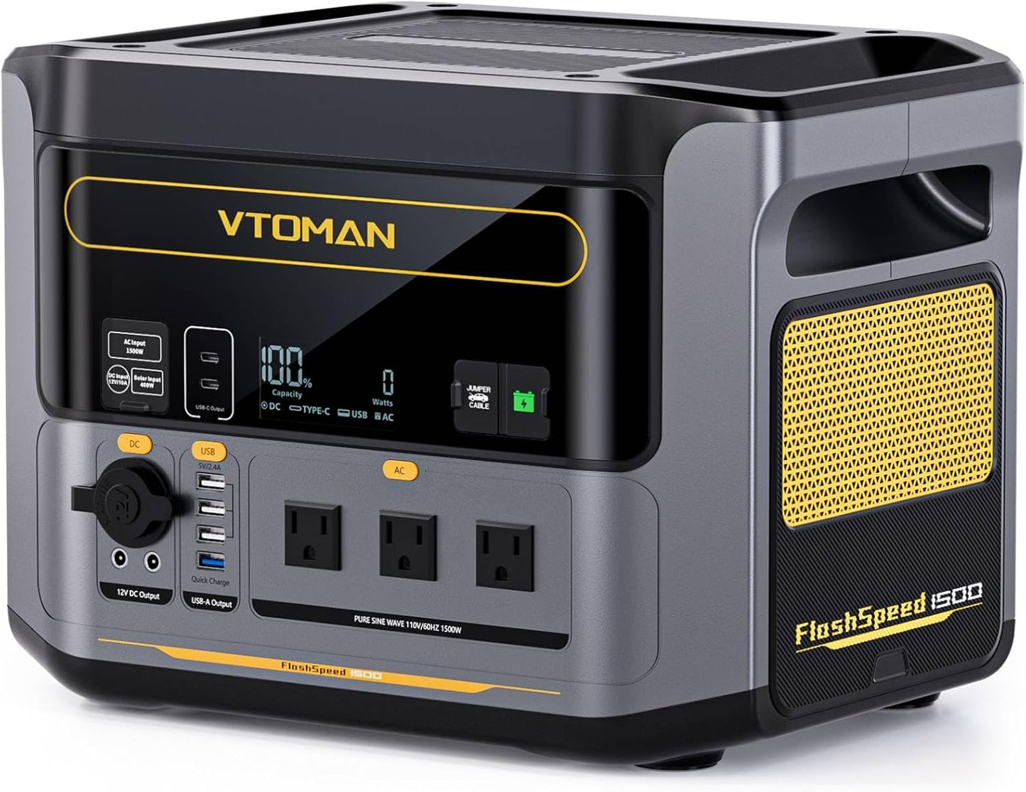VTOMAN FlashSpeed 1500 Portable Power Station for All Needs