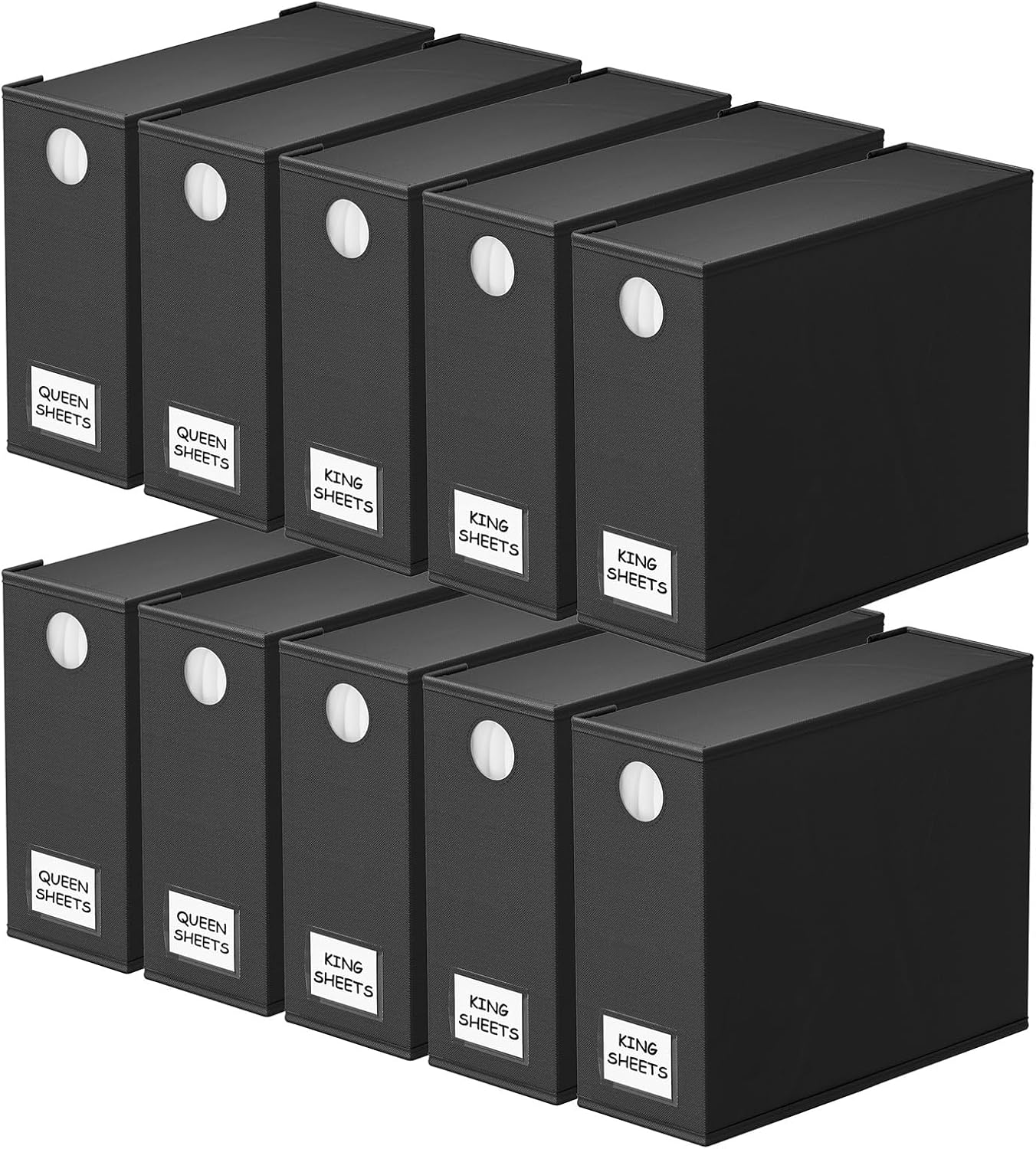 SpaceAid Bed Sheet Organizers - 10 Pack Foldable Storage Solution