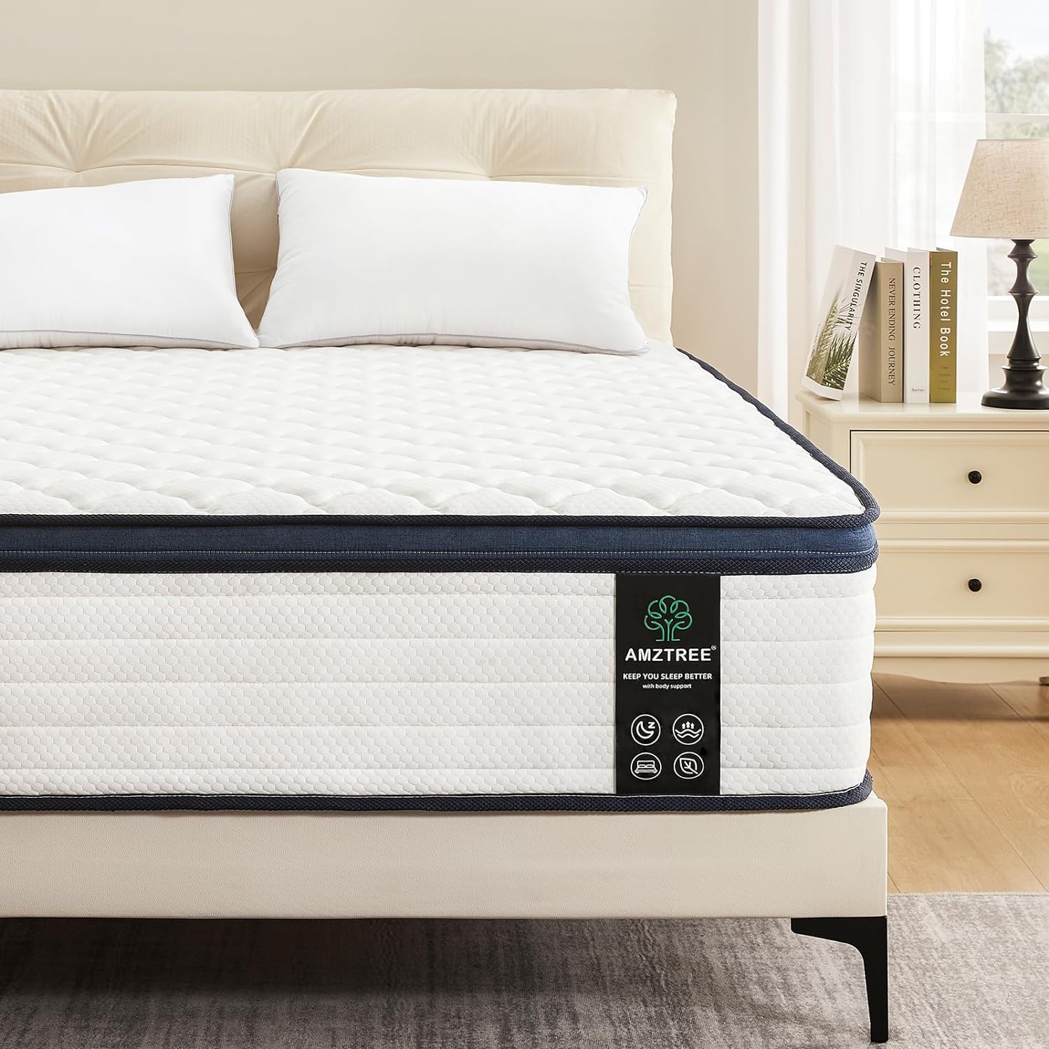 Queen Mattress 12 Inch Memory Foam & Pocket Coils for Comfort